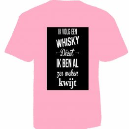 T-Shirt ik volg een whisky dieet