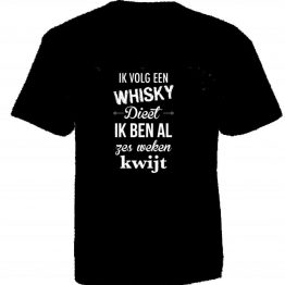 T-Shirt ik volg een whisky dieet