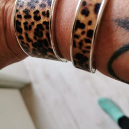 armbanden panter print armband smal