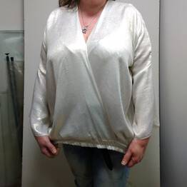 vennety1 Blouse Vanny in het wit, zilver