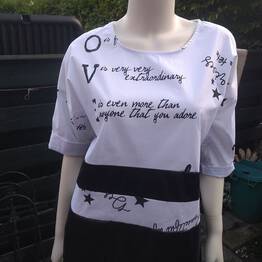 tuniek , tuniek met opschrift zo leuk