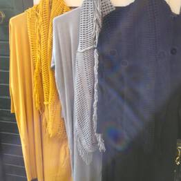 trui met sjaal lang model